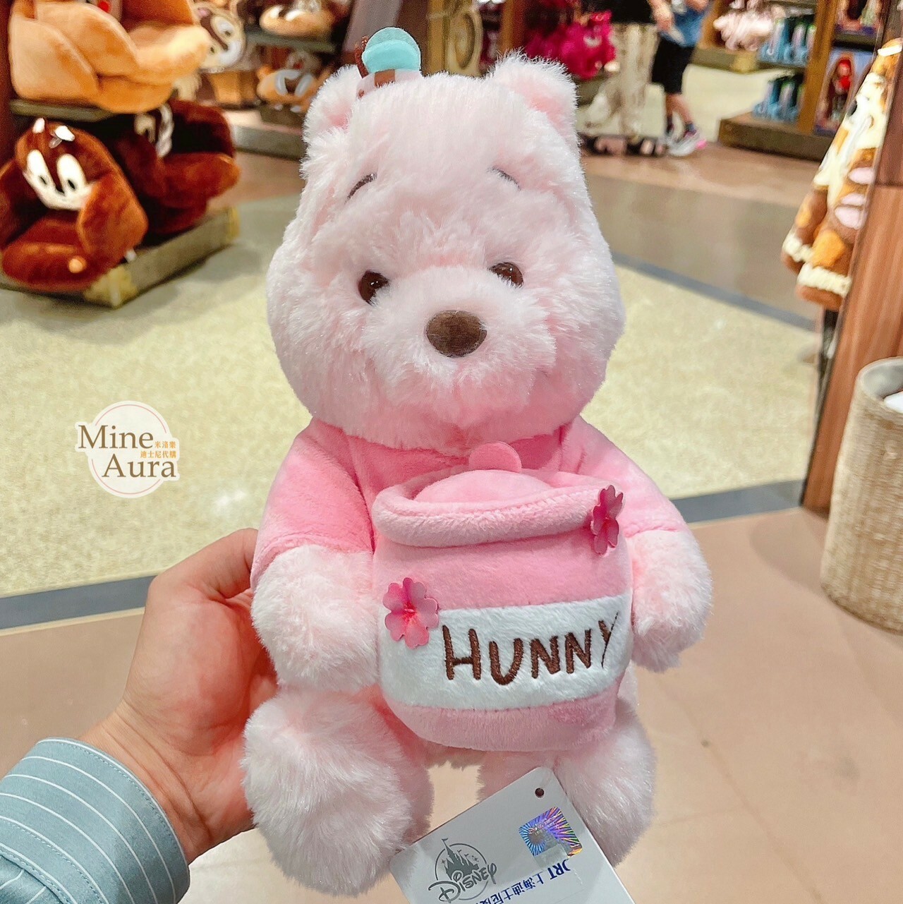 (現貨) 春花爛漫系列 櫻花粉 小熊維尼 Winnie the Pooh S號 娃娃 玩偶 -香港迪士尼樂園
