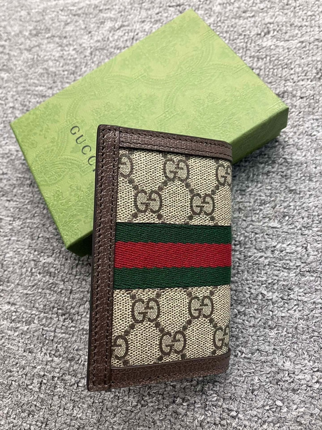 GUCCI Ophidia GG 帆布 短夾