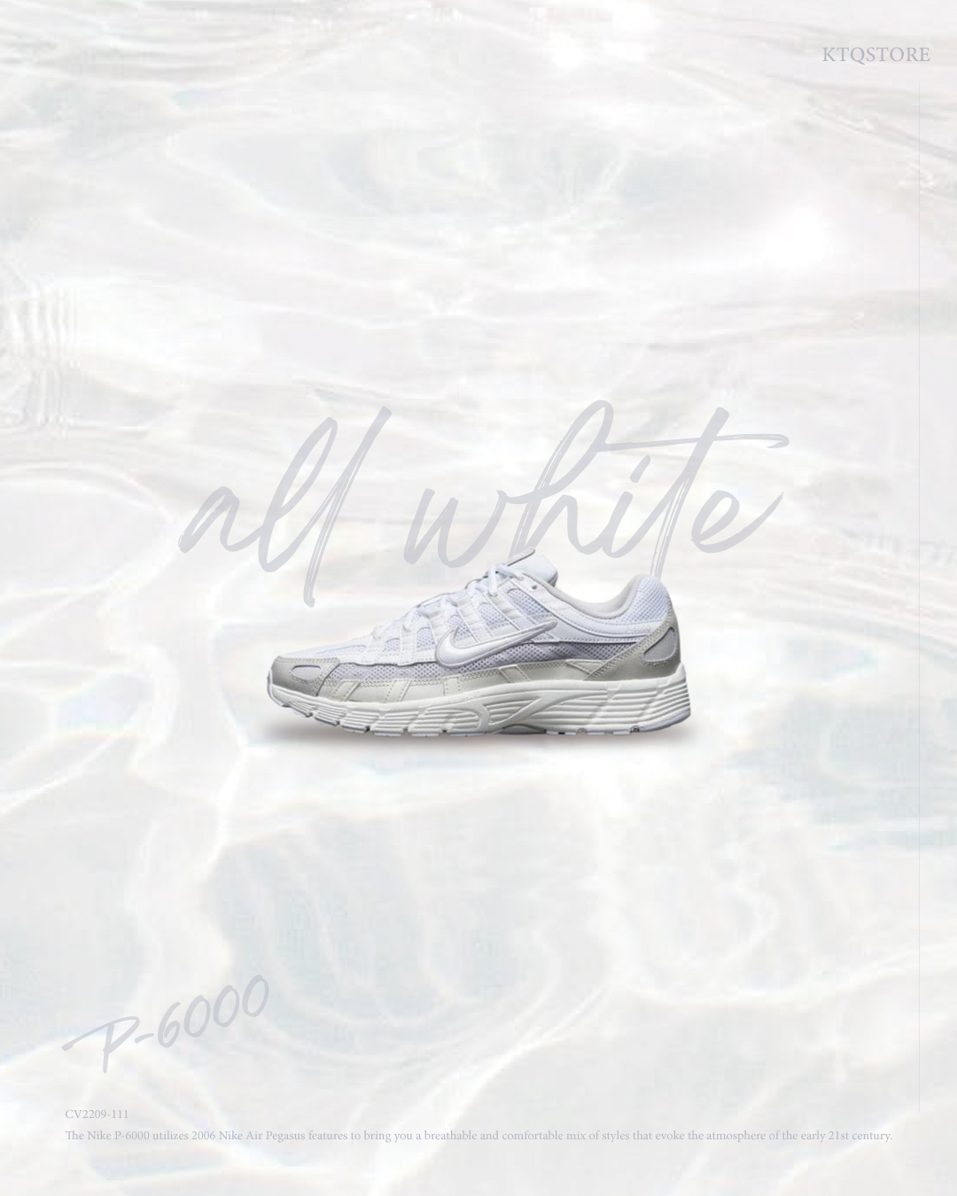 KTQ STORE ‧Nike P-6000 "All White" 純白 CV2209-111