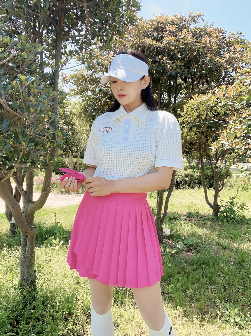 女 303M 正韓設計師 不規則開拆百摺裙褲 學院風內裹百摺裙 多巴胺百摺裙褲