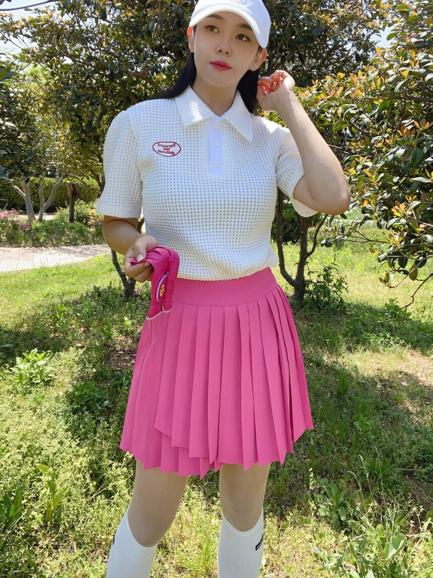 女 303M 正韓設計師 不規則開拆百摺裙褲 學院風內裹百摺裙 多巴胺百摺裙褲