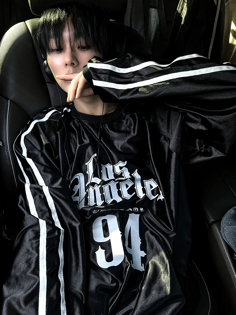 LA 94雙排扣線條運動長袖T恤