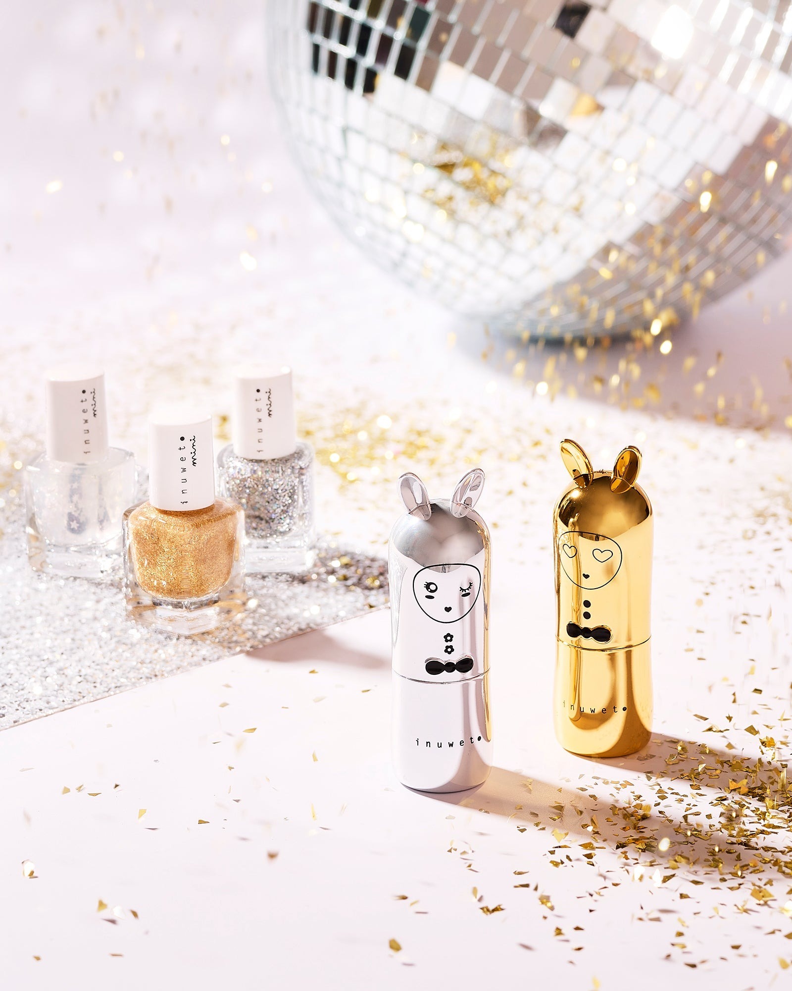 〖 inuwet 〗兒童水性指甲油（亮片銀）