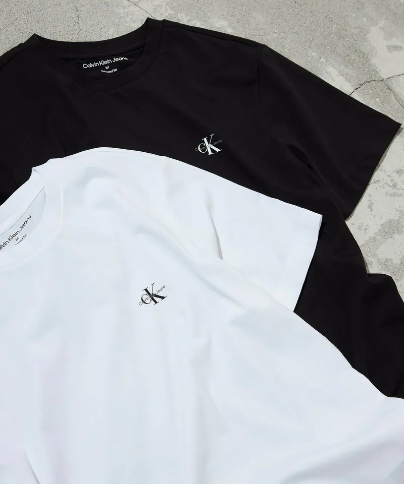 Calvin Klein Jeans 女裝款 經典 CK Logo Tee ( 黑+白 兩件裝! )