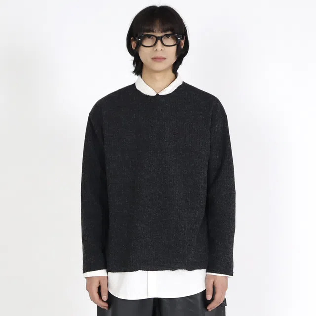 頹廢搖滾側邊拉鍊長袖T恤