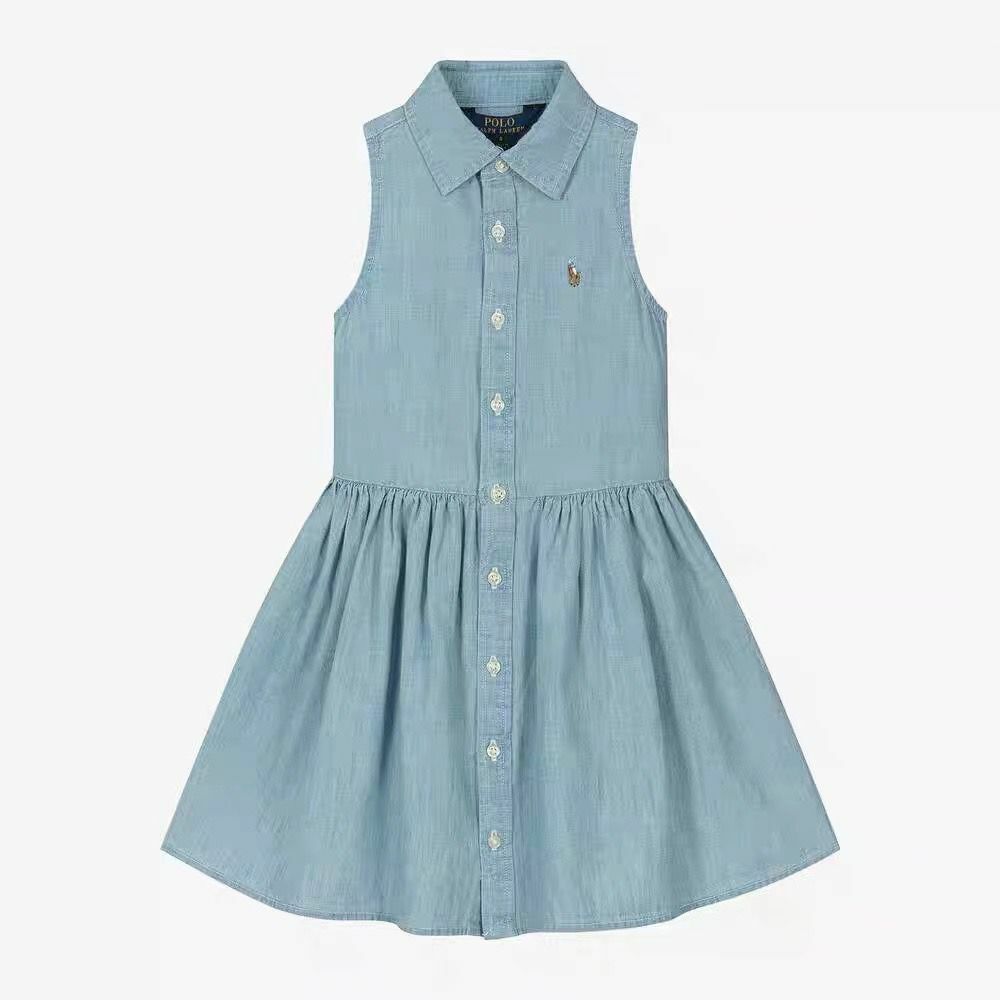 廠單 Polo 牛仔背心連衣裙套裝(連小内褲)