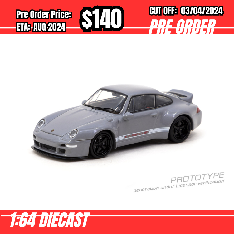 RS-$140 * Tarmac * 1:64 993 Remastered By Gunther Werks Grey [OD27/03]