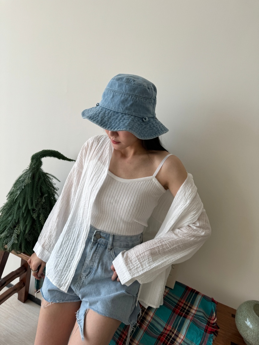 二件式麻料背心襯衫*3色