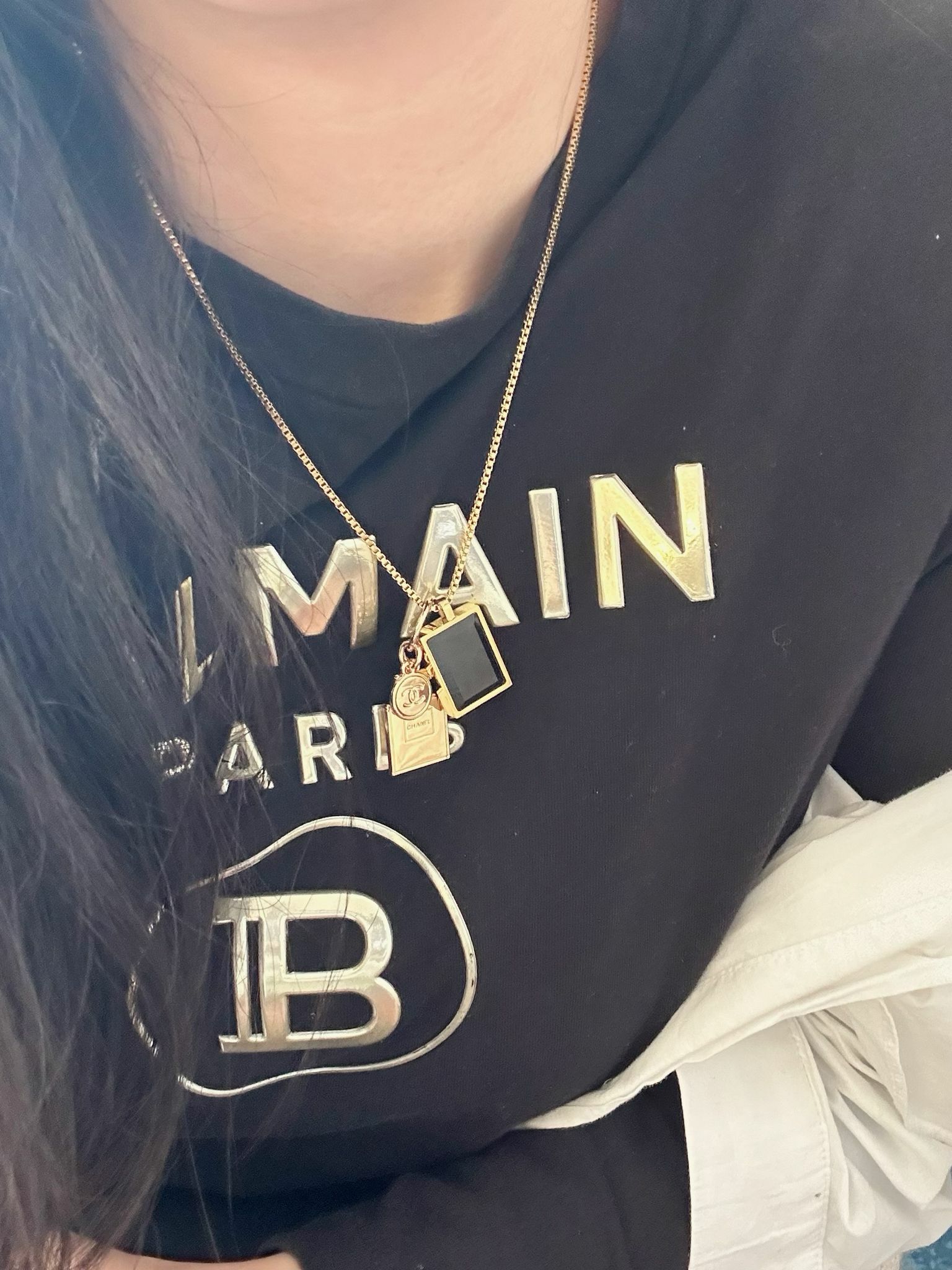 TH12 電鍍香水黑牌頸鏈🔸全部買五送一