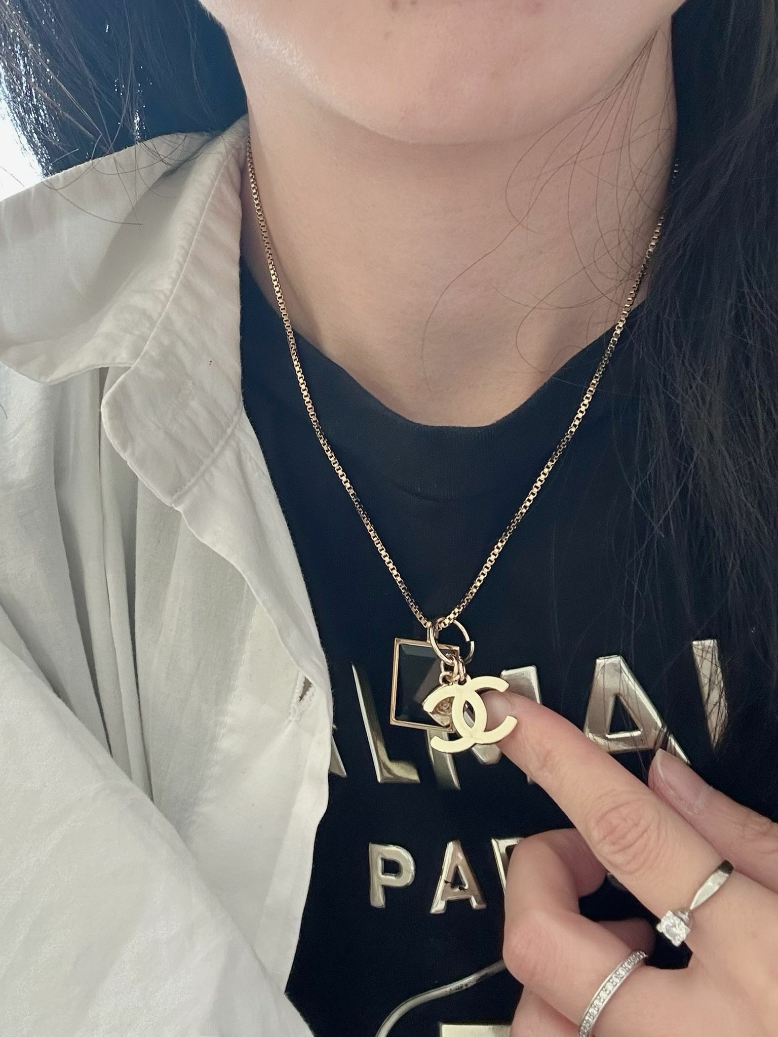 TH13 電鍍字母黑牌頸鏈🔸全部買五送一