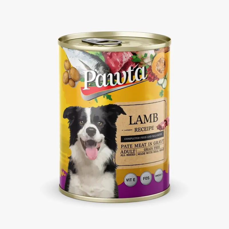 Pawta 主食罐裝狗濕糧 (犬用) 羊肉醬 400g [原箱24罐]