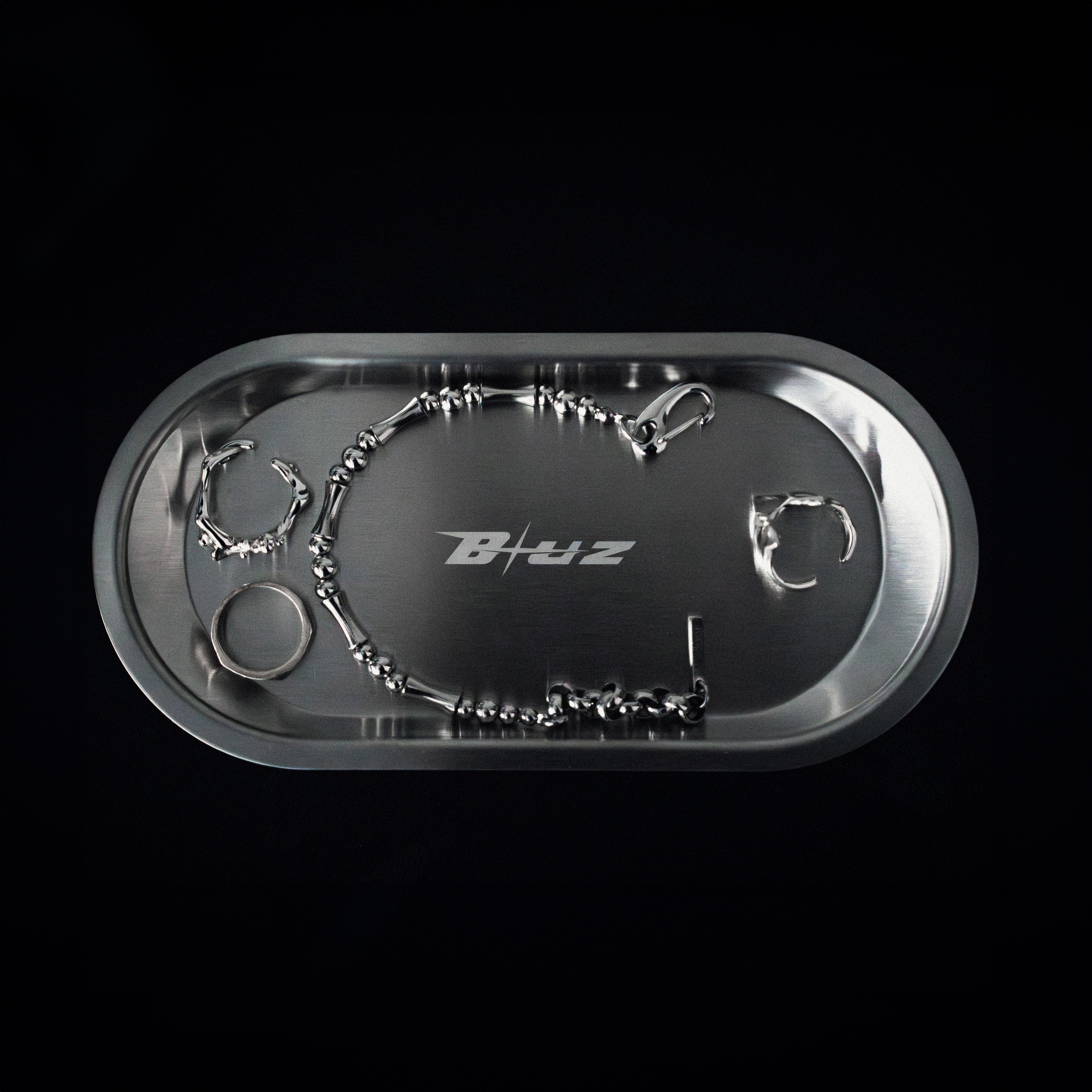 【BLUZ MADE】鋼製拉絲飾品托盤 收納盤