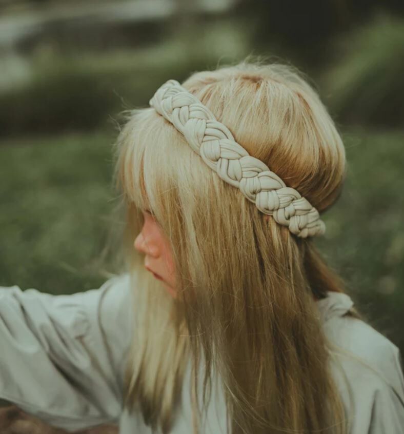 DONSJE 全真皮編織髮帶 Senzay Headband - Cream Sheep