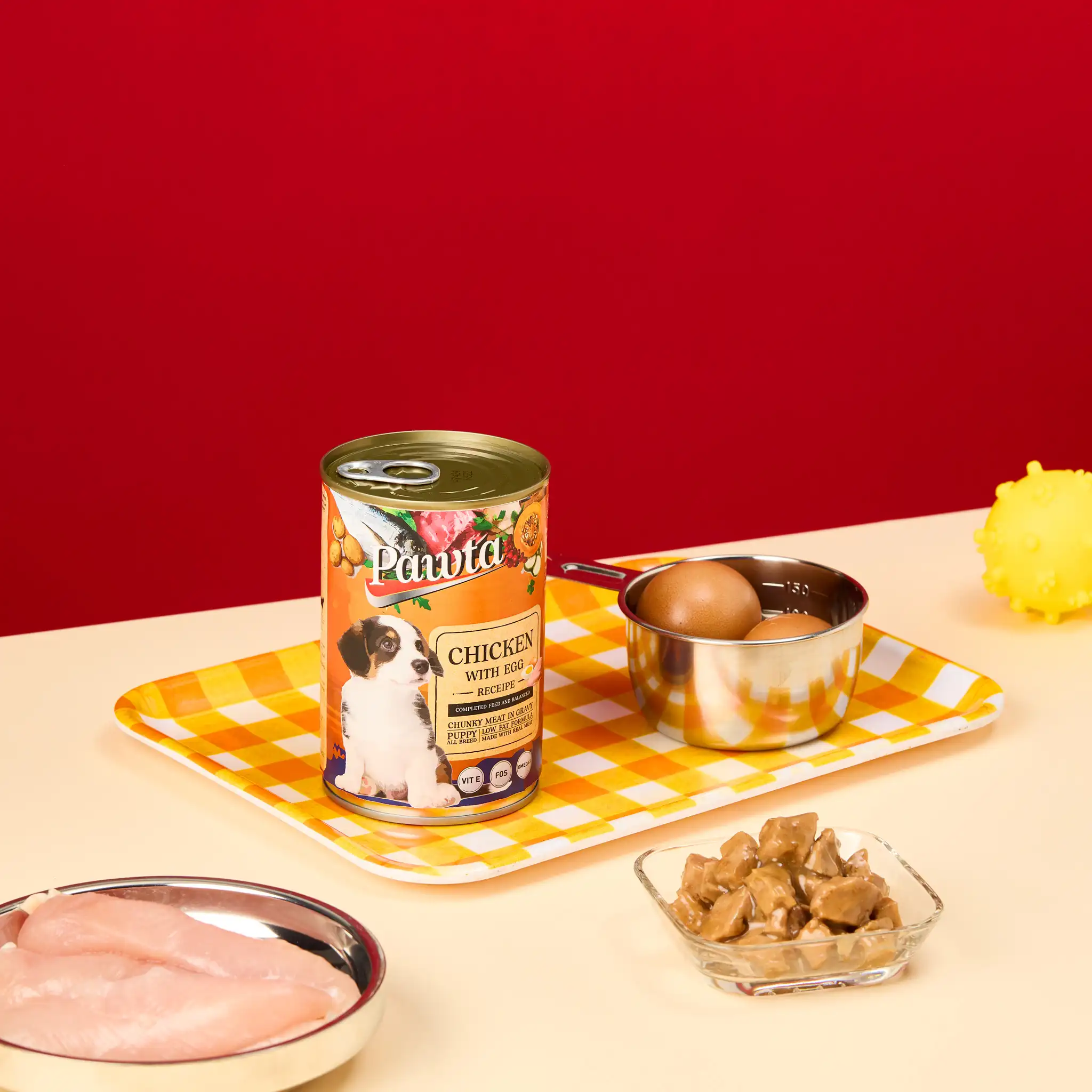 Pawta 主食罐裝狗濕糧 (幼犬) 雞肉+雞蛋 400g [原箱24罐]