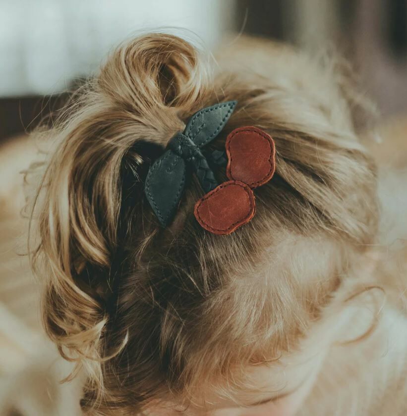 DONSJE 櫻桃皮革髮夾 Nanoe Fruit Hairclip - Cherry