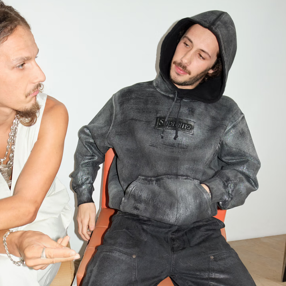 [快閃預購] Supreme x MM6 Maison Margiela SS24 FOIL BOX LOGO HOODED SWEATSHIRT  帽Tee