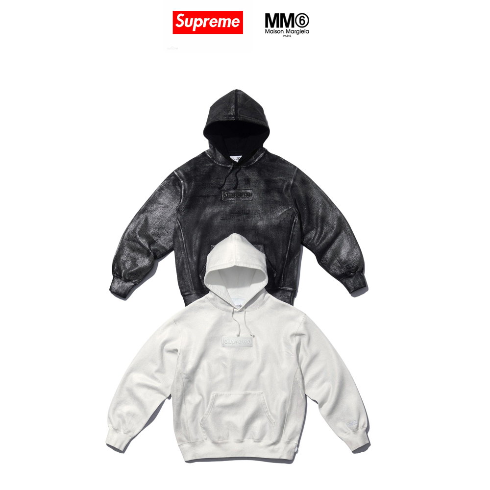 トップス SupremexMM6 Maison Margiela FoilBox Logo Supreme x MM6 Maison Margiela Foil Box Logo Hoodie | Black | FARFETCH