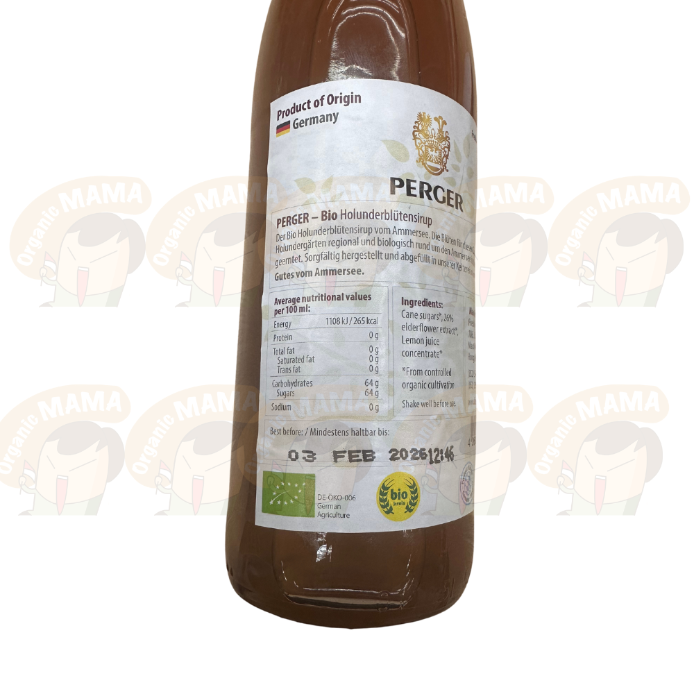 Perger German Organic Elderflower Syrup (500mL) (1062629)