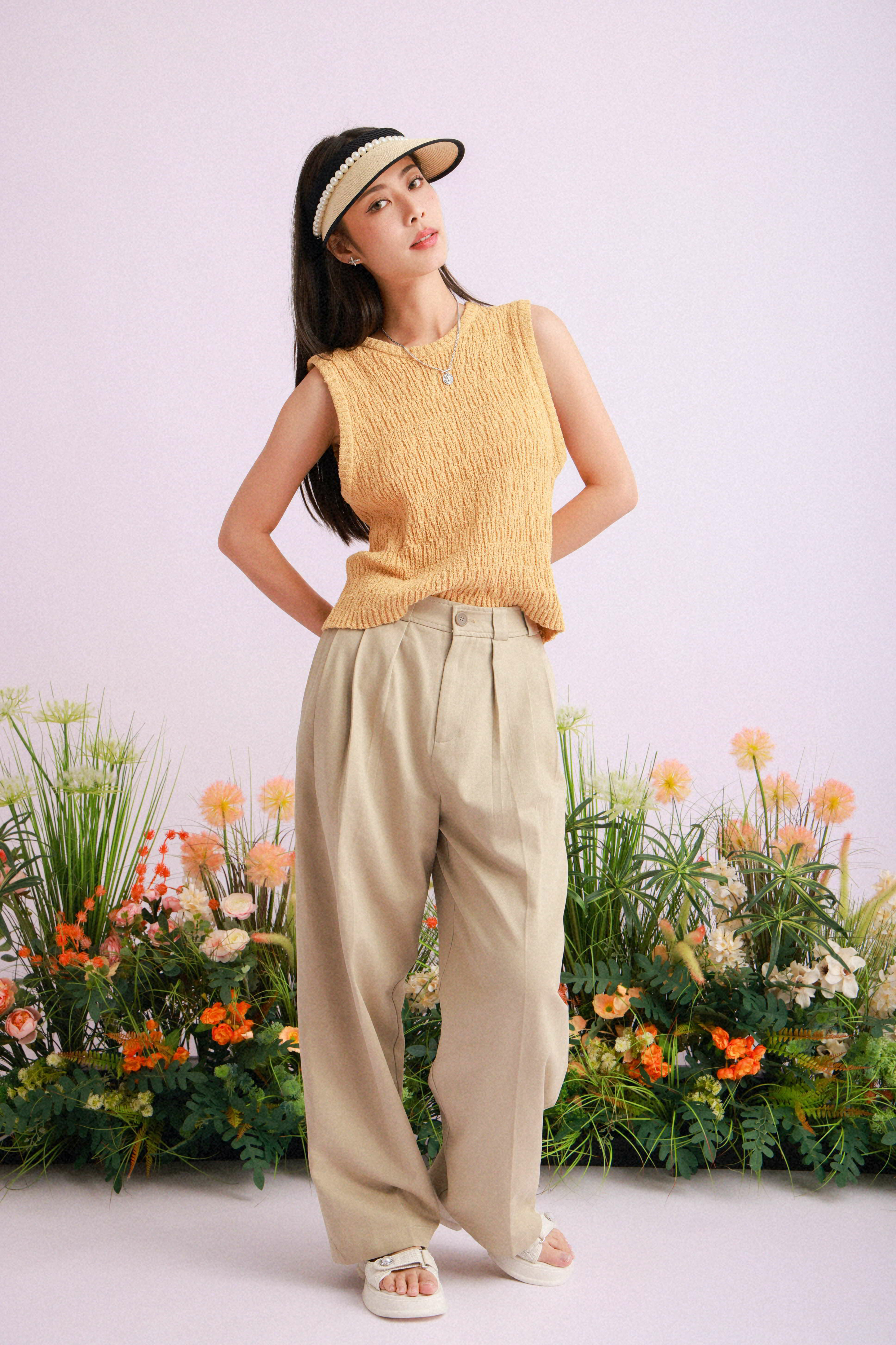 凹凸圈圈線針織背心 (*現貨款式）