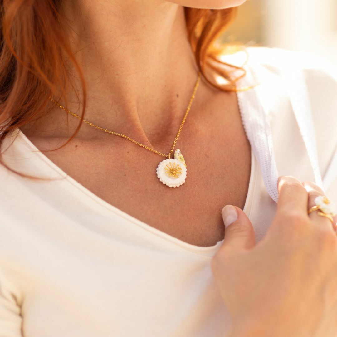 NACH 白蒲公英與虎皮鸚鵡項鍊