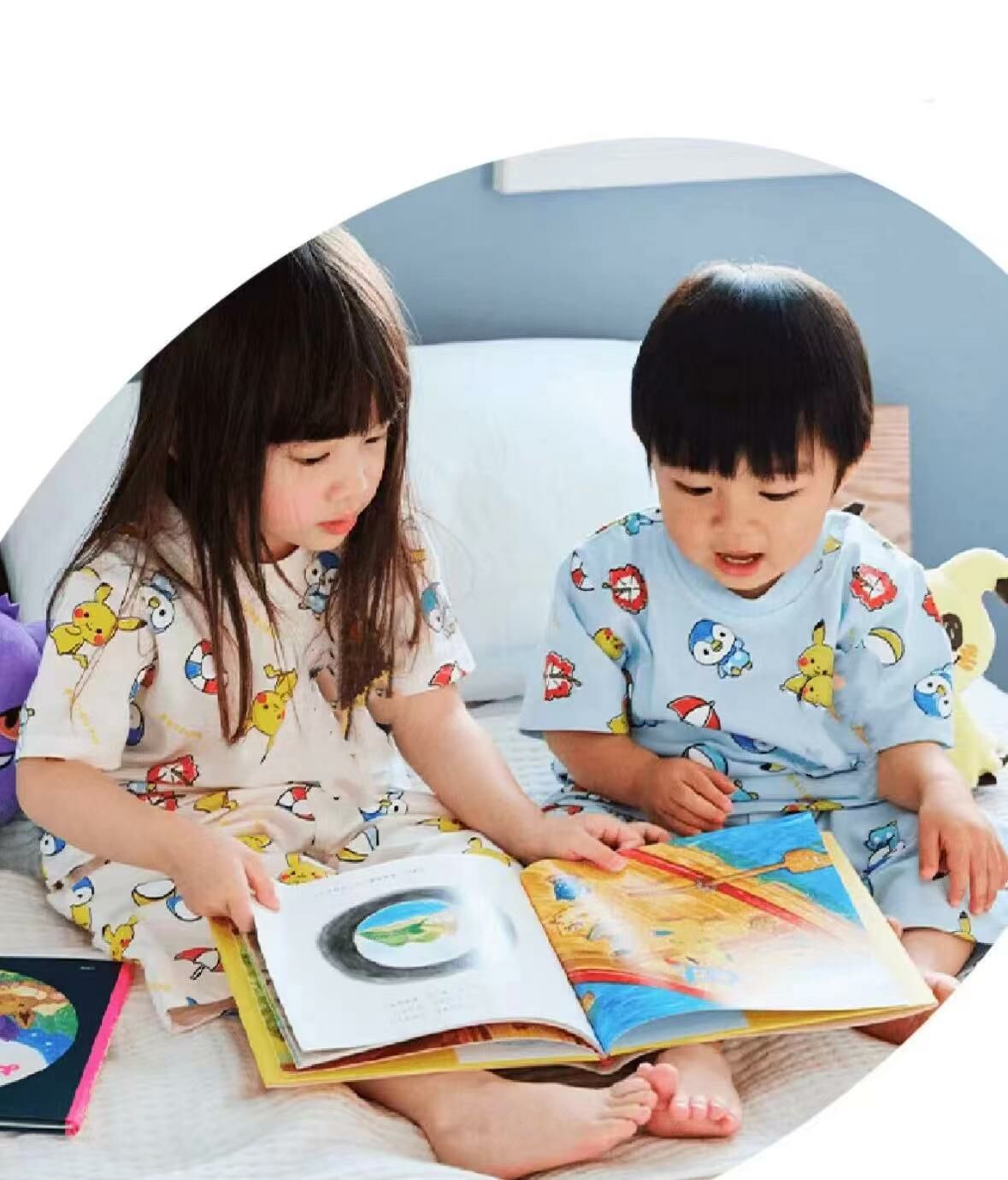 Monpoke 比卡超兒童包腹短袖家居服 100-140碼