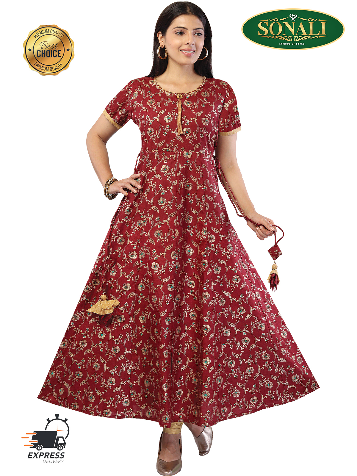 Sonali Premier Quality Women's Designer Gold Foil Collections Dresses Q1692/Q1693/Q1694/Q1692A