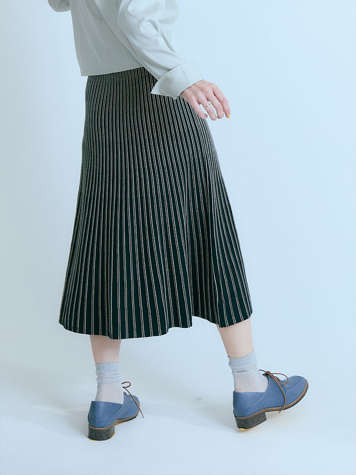 美人魚擺動針織長裙-地平線