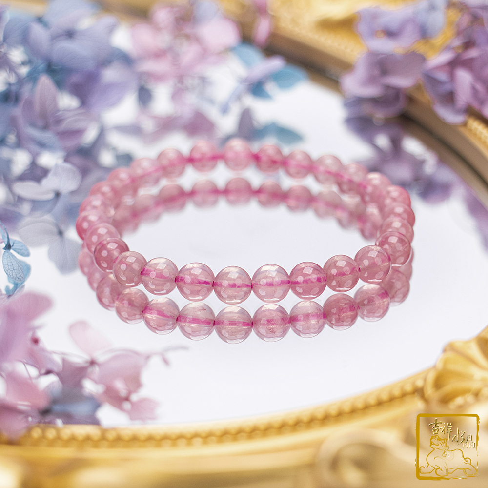 Rose Quartz bead bracelet 6.8mm