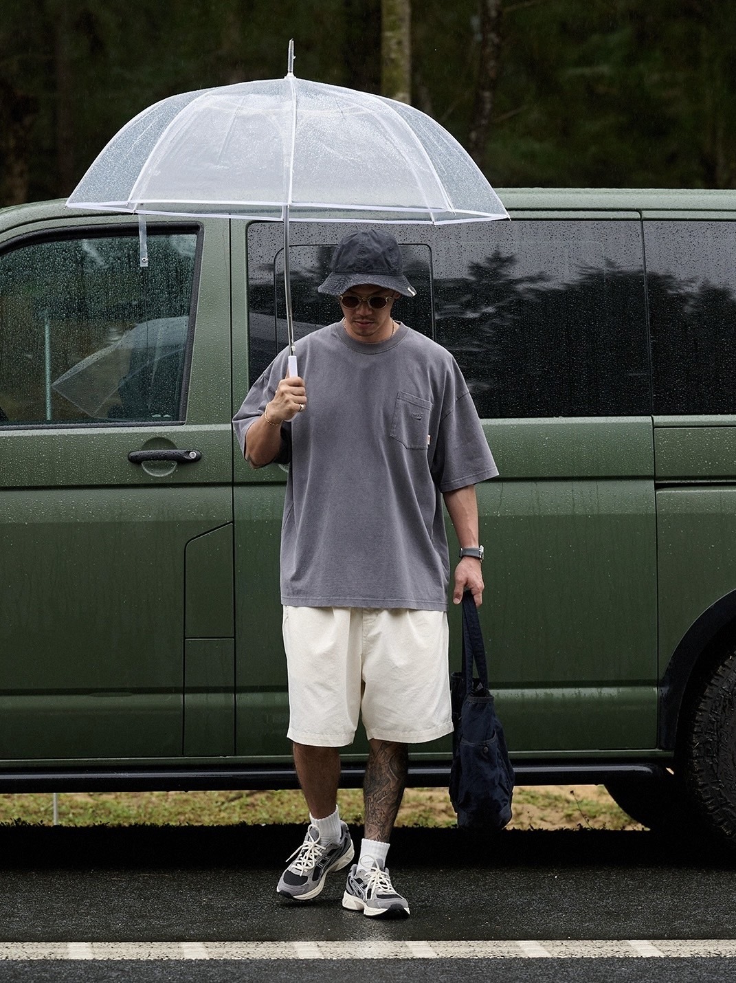 #預購 Broshood Bros AFFD 日系水洗 做舊 口袋短T 四色