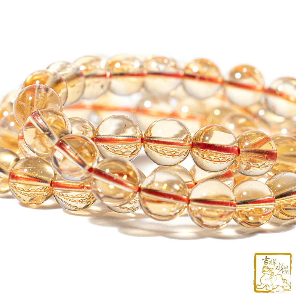 Citrine bead bracelet  (wealth and luck)