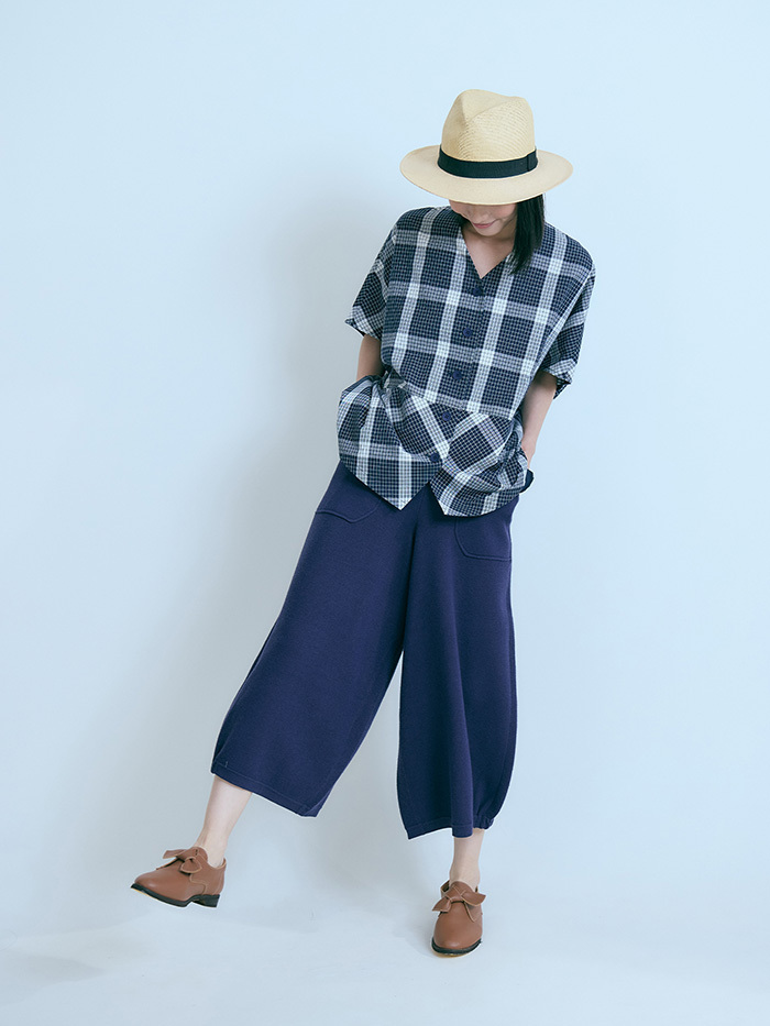 日常生活軟綿寬腳褲-深深