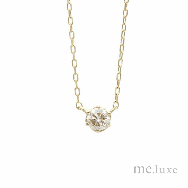 【me.luxe】K10唐草10分鑽石項鍊