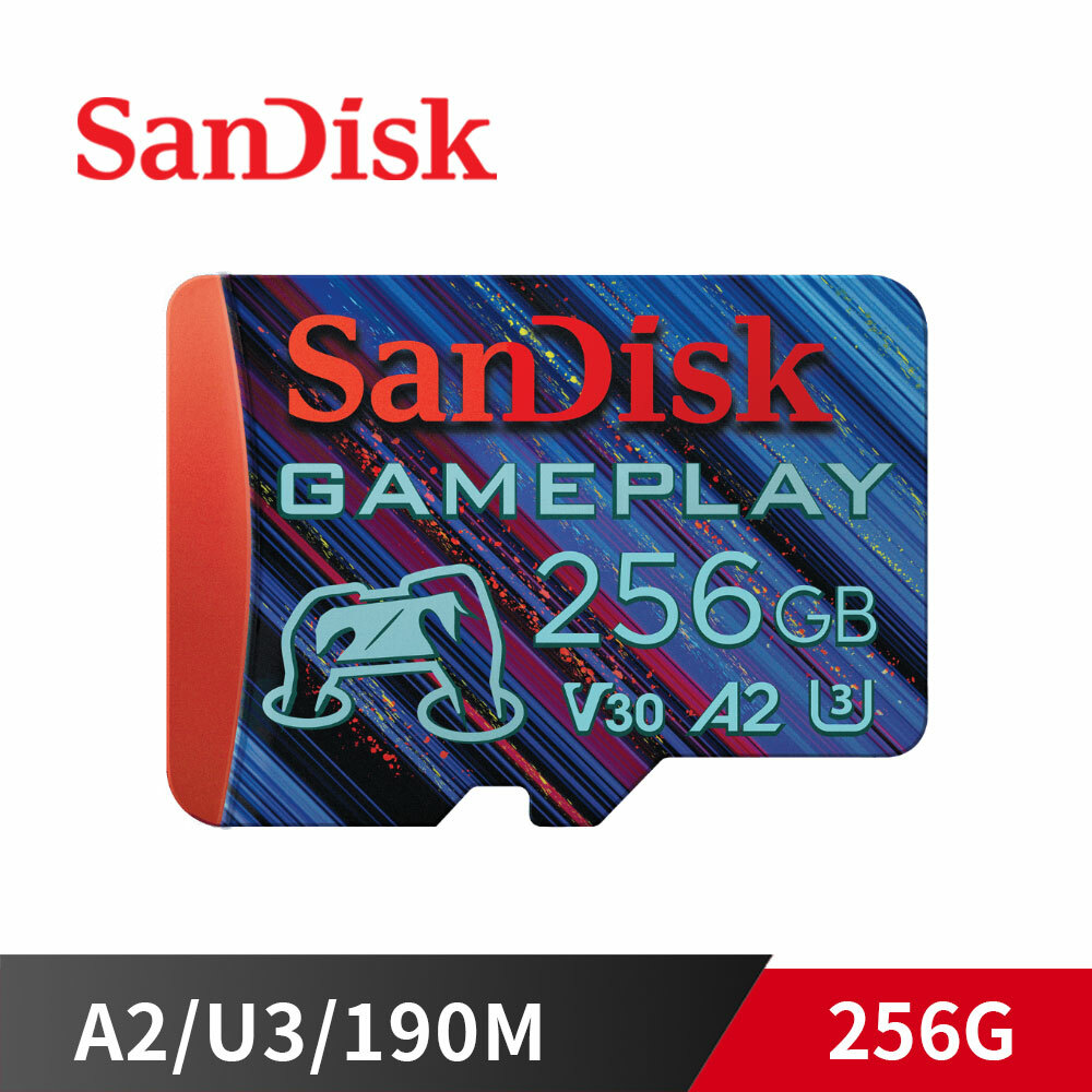 SanDisk GamePlay 256G 3A/3D/VR 4K microSD 遊戲 電玩 手機 記憶卡 SDSQXAV