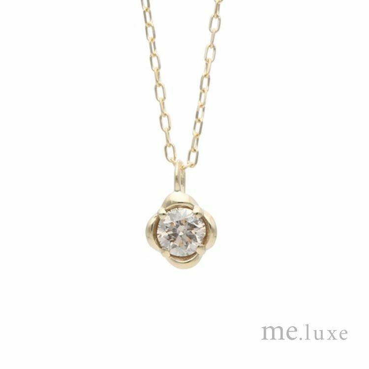 【me.luxe】K10清海波10分鑽石鍊