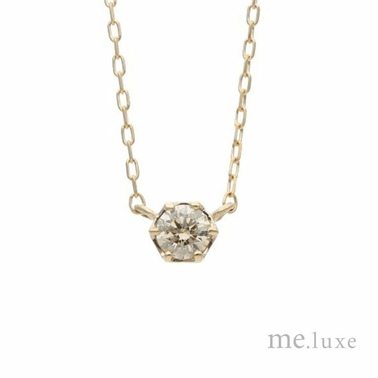 【me.luxe】K10龜甲10分鑽石鍊