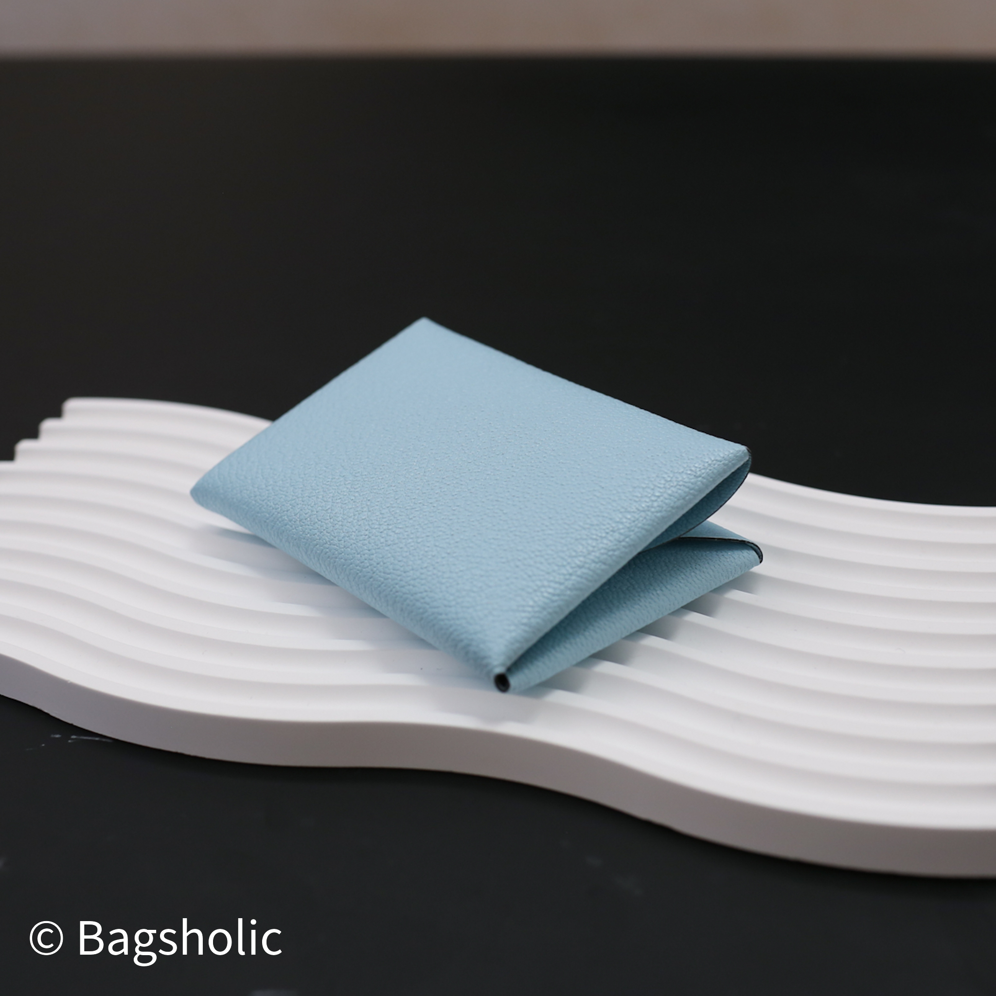 Hermes Calvi CardHolder Duo (Bleu Zephyr)