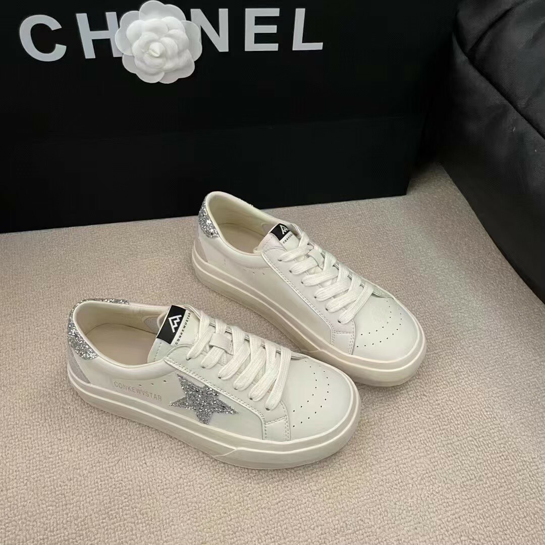 Star真皮厚底休閒鞋