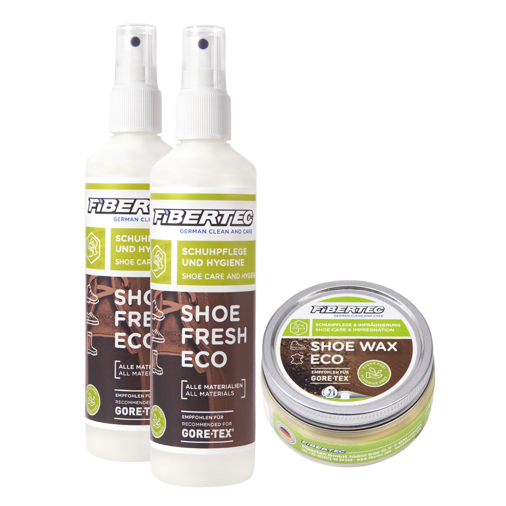 FIBERTEC / 防護組 / 天然清新鞋子除臭噴劑250ml*2+皮革抗水鞋蠟 100ml