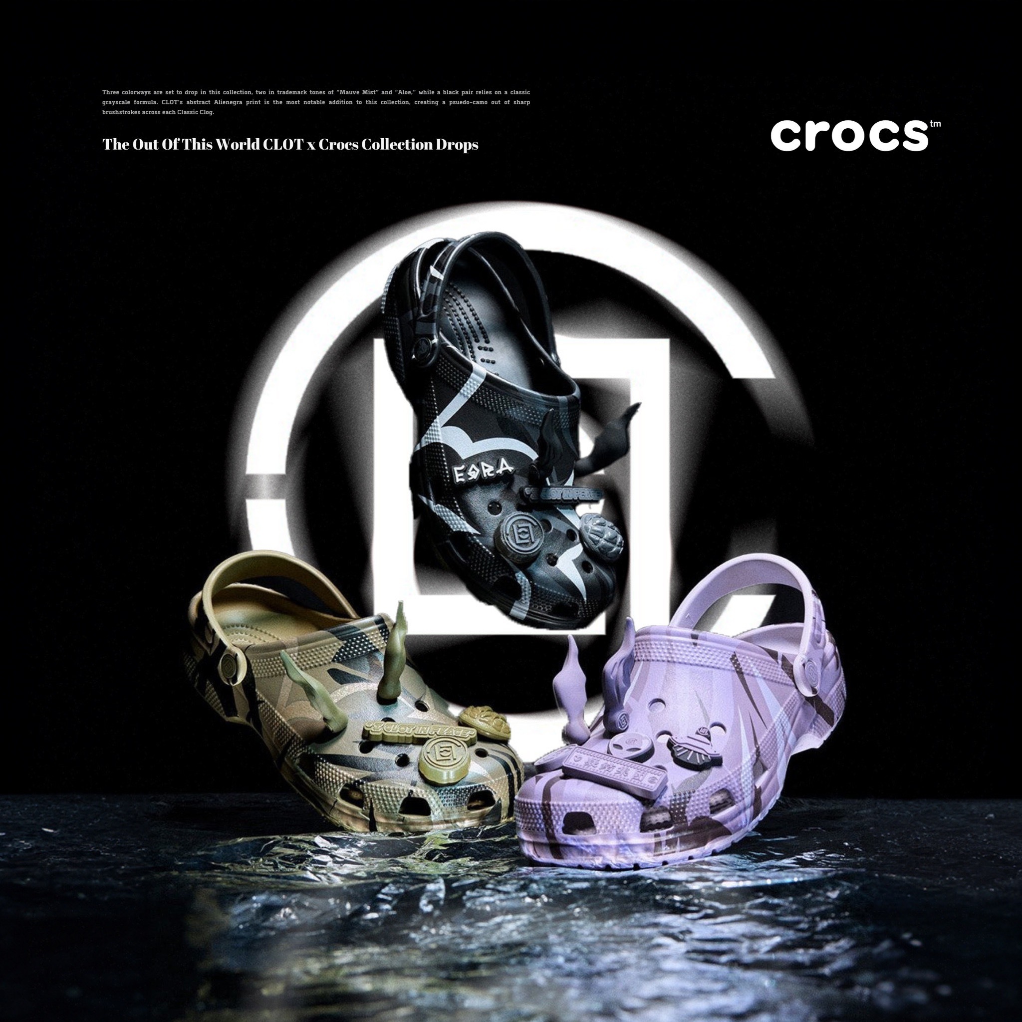 NICEDAY 代購 Clot x Crocs 荊棘 卡駱馳 聯名款 洞洞拖 反光 黑 紫 綠 男女尺寸