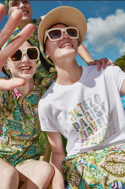 BD10308A1光之森林草木字母活潑造型T恤