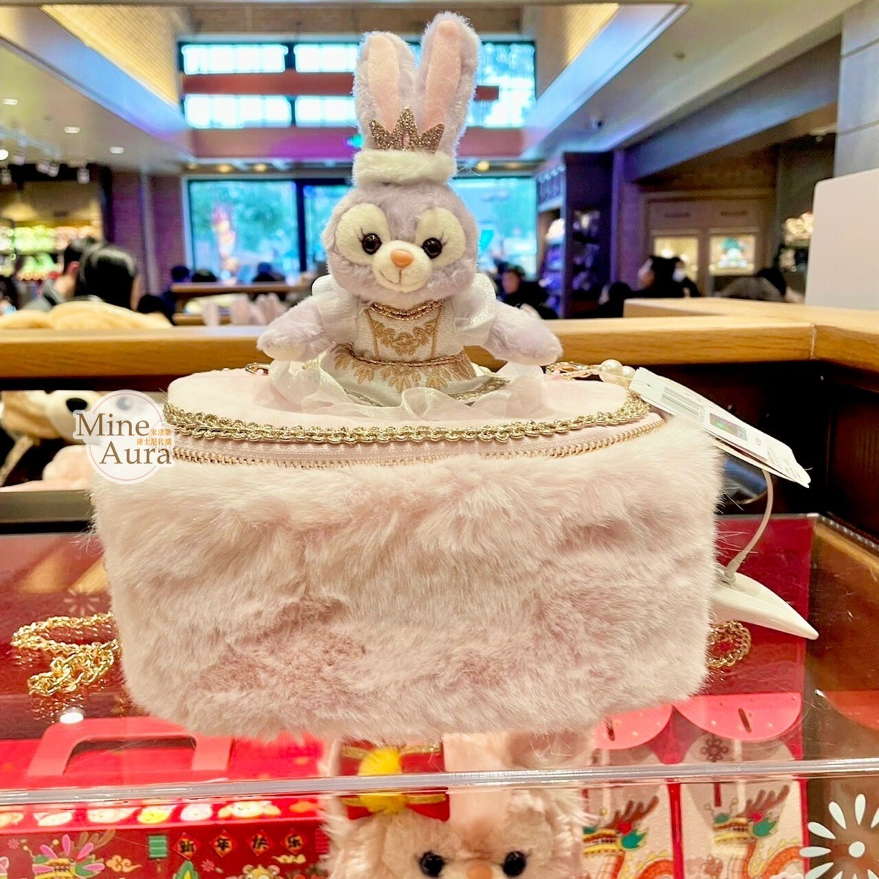 (限時特價) 小小夢想家 史黛拉露 星黛露 StellaLou 絨毛造型 鍊條 斜背包 蛋糕包 -上海迪士尼樂園