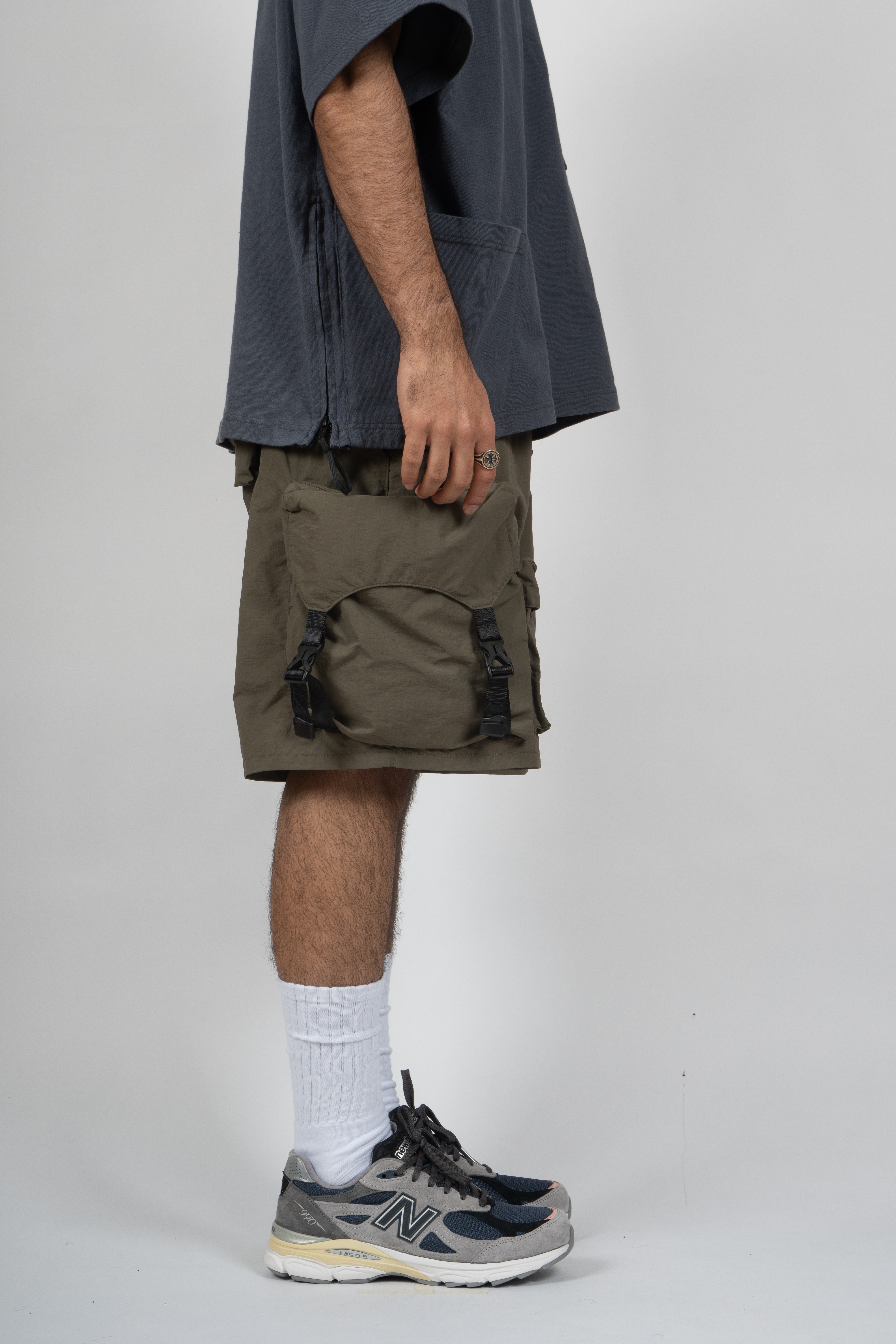 LAKH Jenga Ten Pockets Cargo Shorts | OLIVE