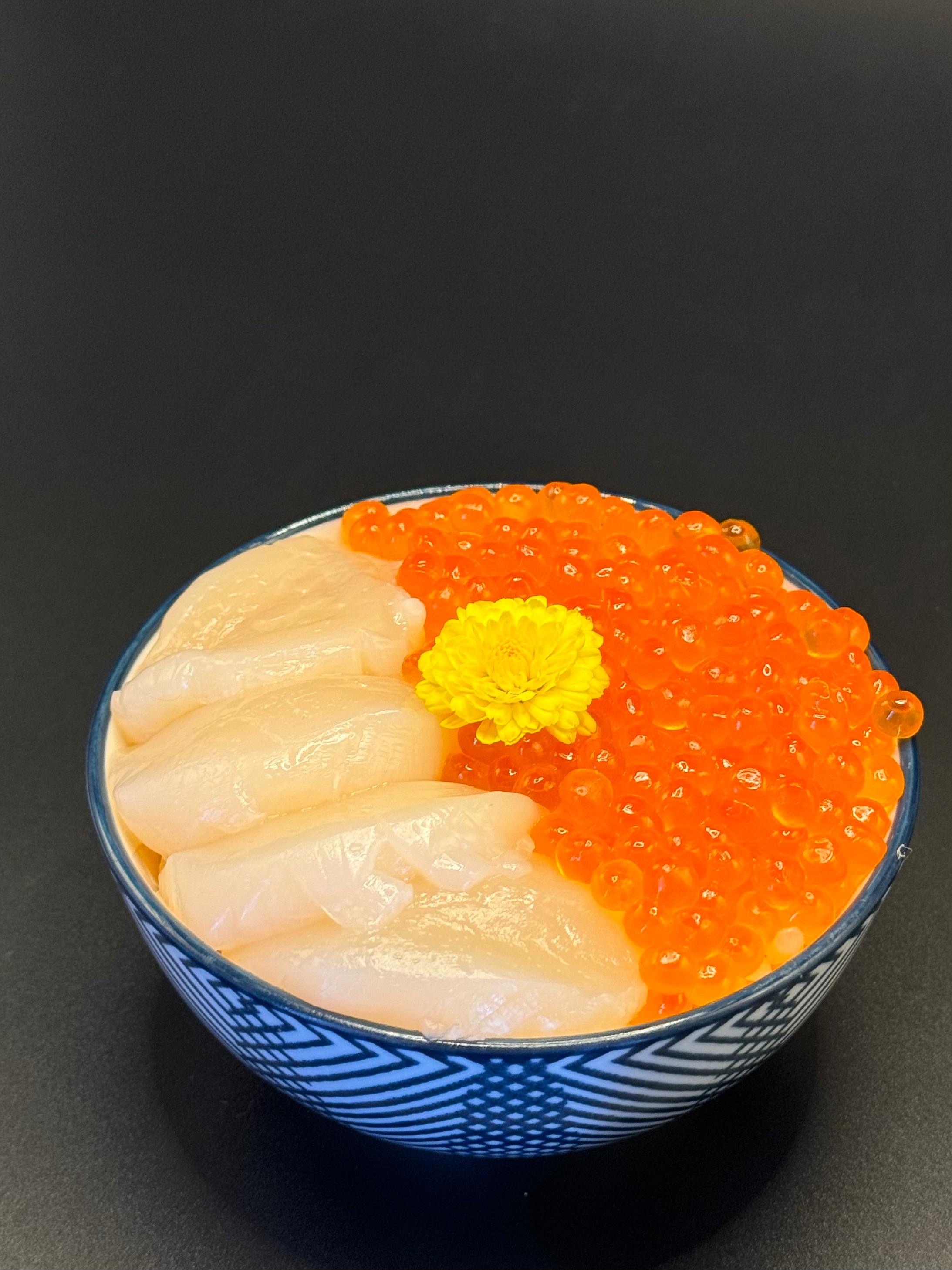 三文魚子配帆立貝丼(一人份量)