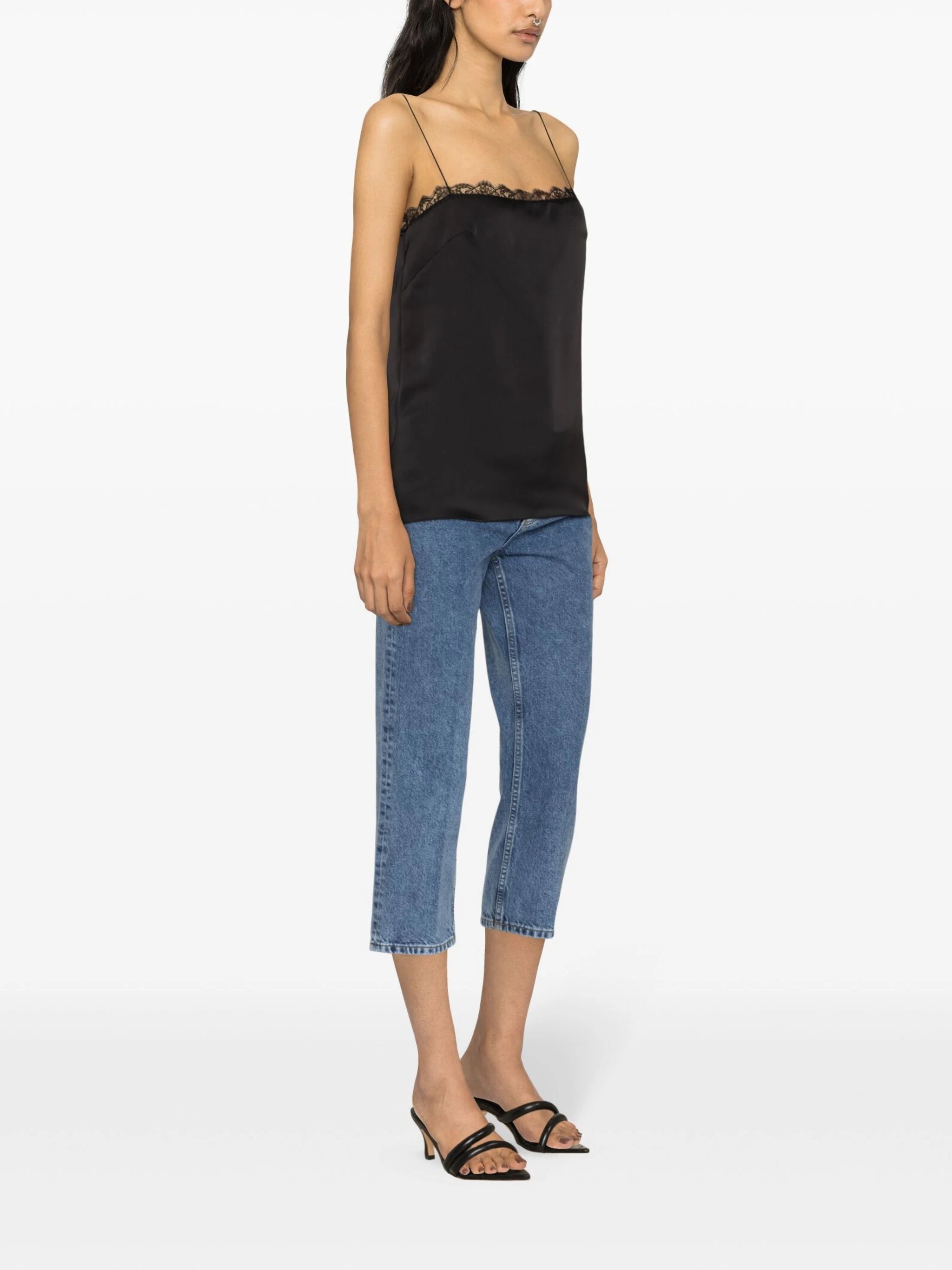 Philosophy 蕾絲細肩帶背心 (黑)