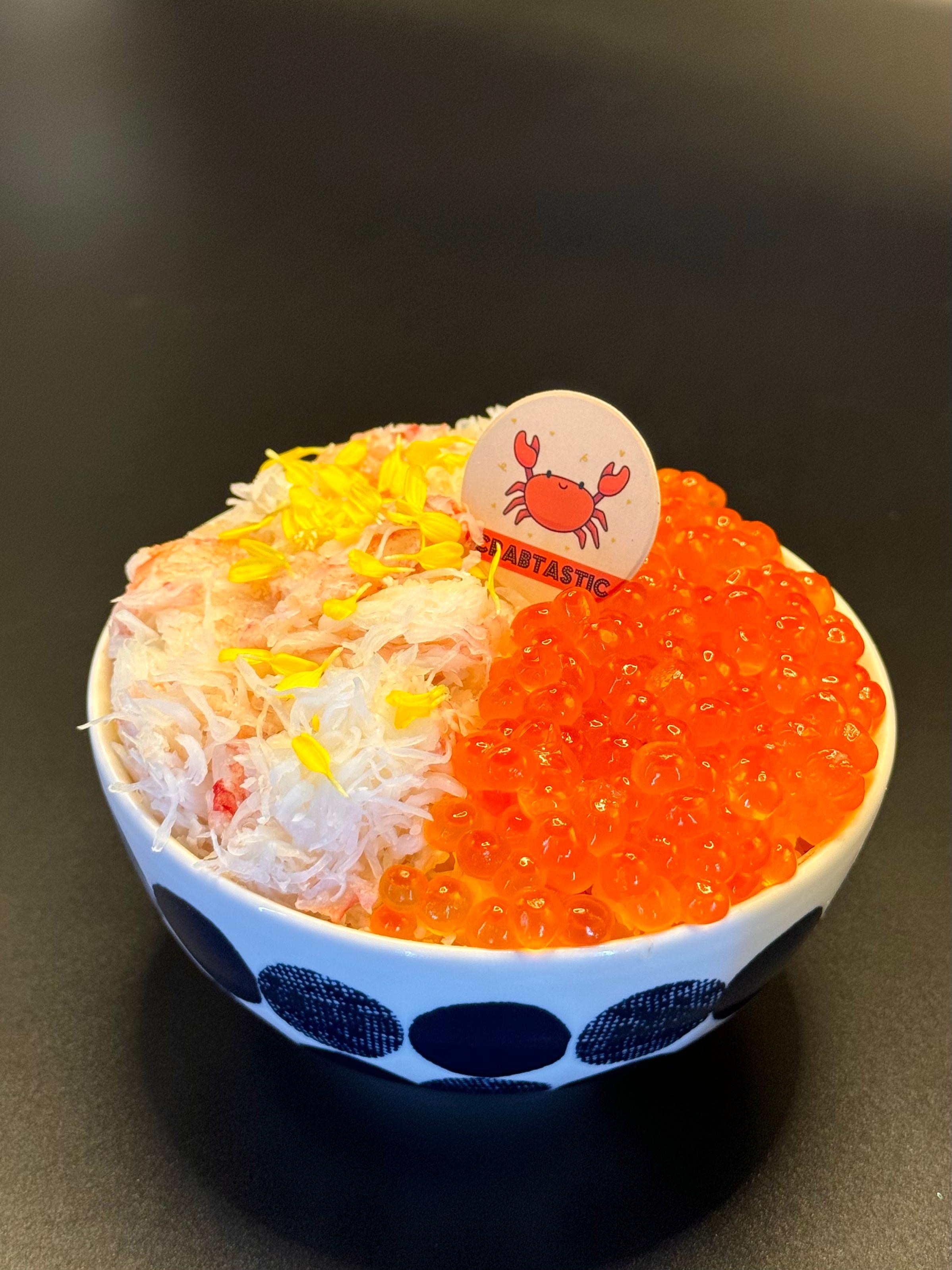 三文魚子配松葉蟹肉丼(一人份量)