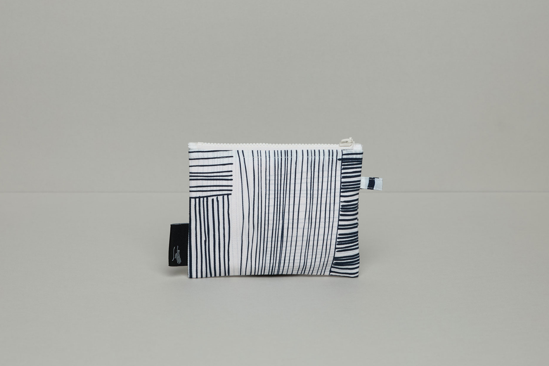 印花零錢包 / 編織深藍