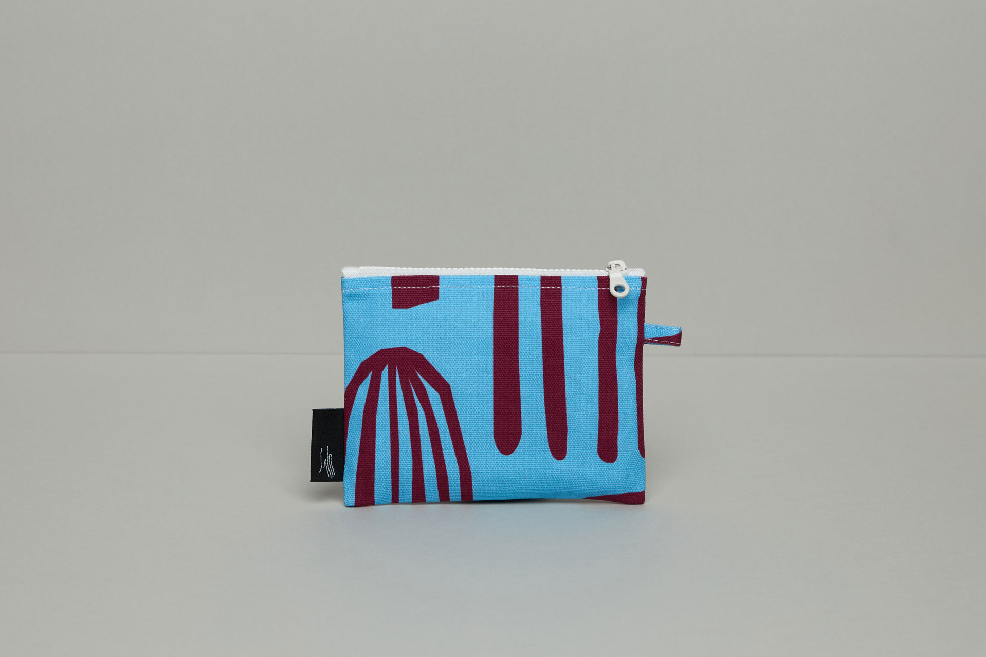 印花零錢包 / 米克斯藍