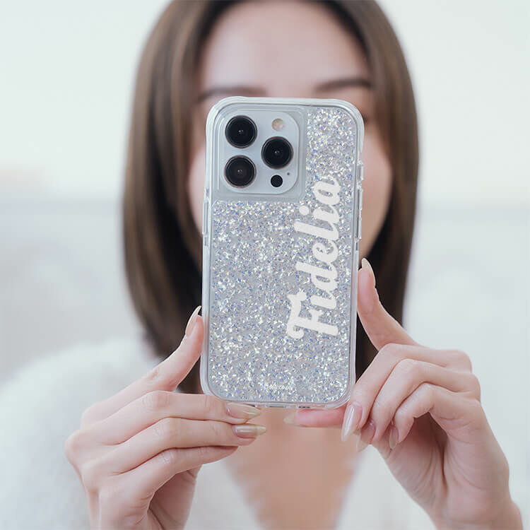 唯一的妳 銀耀撞白殼 - (訂製名字) - iPhone 客製化手機殼