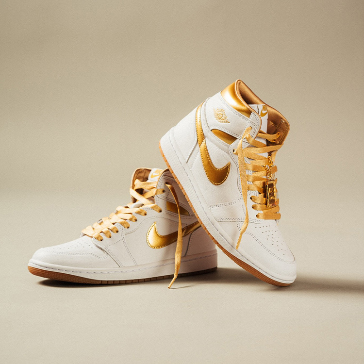 AIR JORDAN 1 OG WHITE AND GOLD 白金 高筒 女鞋 FD2596-107