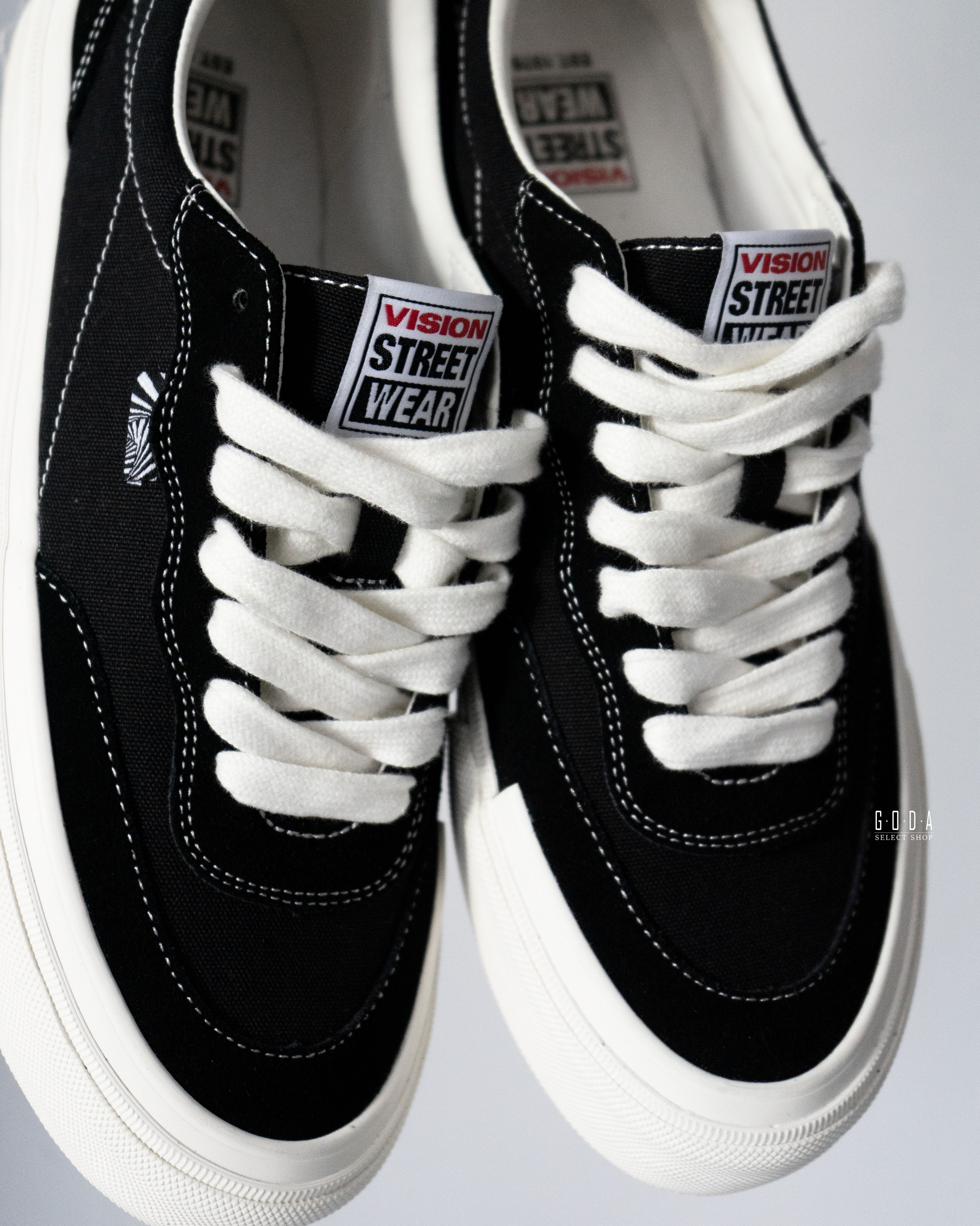 (復古經典) VISION STREET WEAR FLAT TOP系列 街頭滑板鞋 黑色 V231NY700802